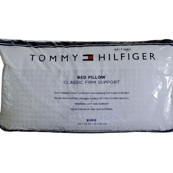 Brand New Tommy Hilfiger White King Pillow. - Picture 1 of 9